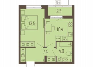 Продается 1-комнатная квартира, 36.6 м2, Пермь, Подлесная улица, 55А