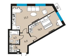 Продаю 2-комнатную квартиру, 52.8 м2, Пермь, улица Луначарского, 97