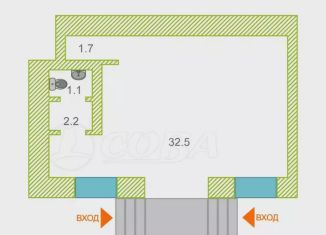 Продам помещение свободного назначения, 41 м2, Ишим, улица Ф. Энгельса, 26