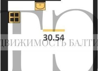 Квартира на продажу студия, 30.5 м2, Калининград, Арсенальная улица, 31к4