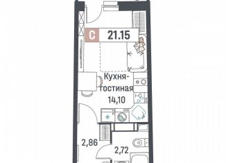 Продам квартиру студию, 21.2 м2, Мурино, ЖК Авиатор