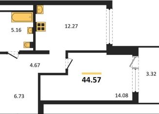 Продаю 1-ком. квартиру, 44.6 м2, Воронеж, набережная Чуева, 7