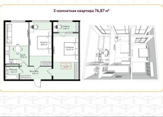 Продаю двухкомнатную квартиру, 75 м2, Махачкала, улица Даганова, 139