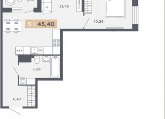Продается 1-ком. квартира, 45.4 м2, Санкт-Петербург, Московское шоссе, 13ВА, ЖК Звёзды Столиц