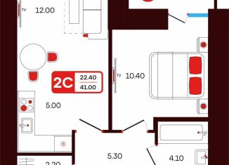 2-ком. квартира на продажу, 41 м2, Туймазы, переулок Луначарского, 3