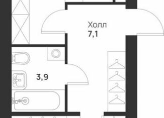 Продаю 1-комнатную квартиру, 52.2 м2, Тула, улица Героев России, 6
