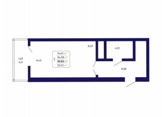 Продам квартиру студию, 35.6 м2, Республика Башкортостан