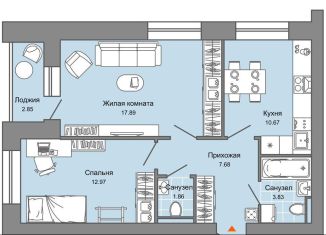 Продам 2-комнатную квартиру, 56 м2, Киров, улица 4-й Пятилетки, 86