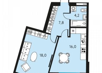 Продается однокомнатная квартира, 46 м2, Пермь, улица Луначарского, 97