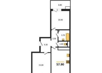 Продажа 2-комнатной квартиры, 57.9 м2, Воронеж