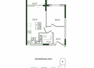 Продажа 1-ком. квартиры, 40 м2, Крым