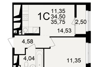 Продаю двухкомнатную квартиру, 35.8 м2, Рязань