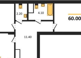 2-комнатная квартира на продажу, 60 м2, Воронеж