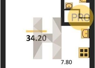 Продаю квартиру студию, 34.2 м2, Воронеж