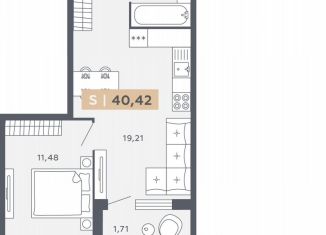 1-ком. квартира на продажу, 40.4 м2, Санкт-Петербург, Московское шоссе, 13ВА, ЖК Звёзды Столиц