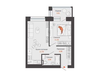 1-комнатная квартира на продажу, 41 м2, Киров