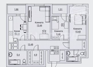 Продаю 3-ком. квартиру, 81.7 м2, Ростов-на-Дону, Тибетская улица, 1Бс1, Ворошиловский район