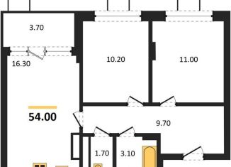Двухкомнатная квартира на продажу, 54 м2, Воронеж
