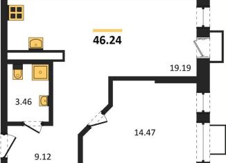 Продажа 1-комнатной квартиры, 46.2 м2, Воронеж, набережная Чуева, 7