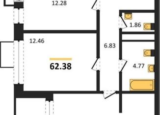 Продажа двухкомнатной квартиры, 62.4 м2, Воронеж, набережная Чуева, 7