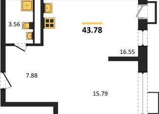 Продается 2-комнатная квартира, 43.8 м2, Воронеж, набережная Чуева, 7