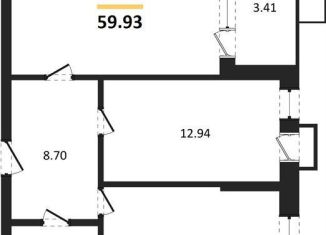 Продается двухкомнатная квартира, 59.9 м2, Воронеж, набережная Чуева, 7