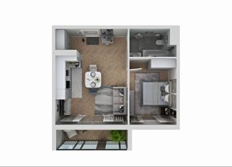 1-ком. квартира на продажу, 43 м2, Миасс, улица Лихачёва, 2