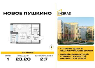 Продается квартира студия, 23.2 м2, Московская область