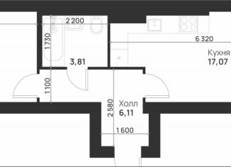 Продам 1-ком. квартиру, 43.5 м2, Тула, улица Героя России Зиничева, 8