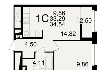 Продаю 2-комнатную квартиру, 34.5 м2, Рязань