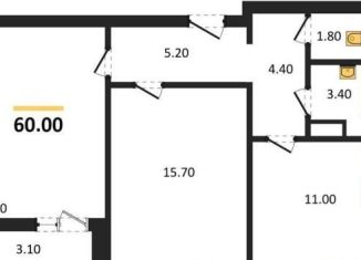 Продажа 2-ком. квартиры, 60 м2, Воронеж