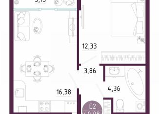Продажа однокомнатной квартиры, 40.1 м2, Тула, Пряничная улица, 7
