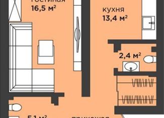 2-комнатная квартира на продажу, 65.7 м2, Калининград, ЖК Лето