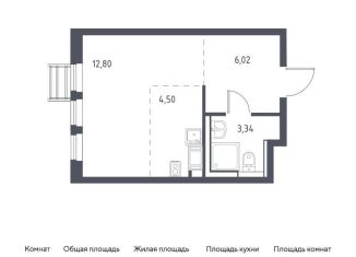 Продается квартира студия, 26.7 м2, Ленинский городской округ, ЖК Горки Парк, жилой комплекс Горки Парк, к7.2