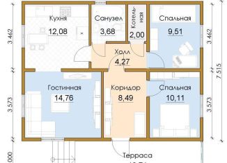 Дом на продажу, 65 м2, деревня Духовец, Живописная улица