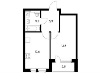 Продается однокомнатная квартира, 36.7 м2, Тюмень, ЖК Озёрный Парк, жилой комплекс Озёрный Парк, 3Б