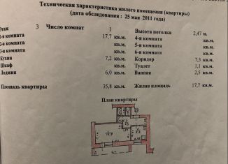 Продажа однокомнатной квартиры, 35.8 м2, Камбарка, улица Гоголя, 65