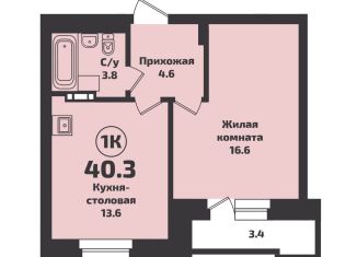 Продаю 1-комнатную квартиру, 42 м2, Новосибирск, улица Краузе, 804, ЖК Инфинити