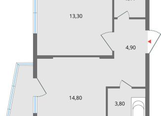 Продам 2-комнатную квартиру, 41.6 м2, Липецк, ЖК Атмосфера