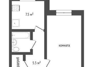 Продаю однокомнатную квартиру, 36 м2, село Лузино, улица Майорова, 34