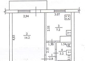 1-комнатная квартира на продажу, 27.4 м2, Лесозаводск, Путейская улица, 9