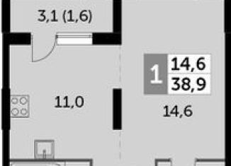 Продам однокомнатную квартиру, 37.3 м2, Москва, ЖК Сидней Сити, жилой комплекс Сидней Сити, к5/1