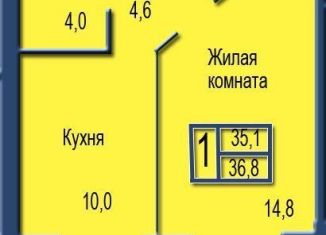 1-комнатная квартира на продажу, 36.8 м2, Орловская область, бульвар Героев, 6