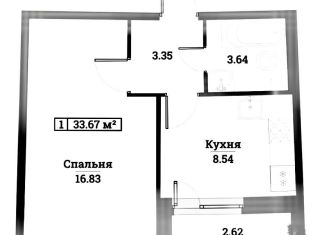 Продажа 1-ком. квартиры, 32.4 м2, Мурино, ЖК Авиатор, жилой комплекс Авиатор, к7