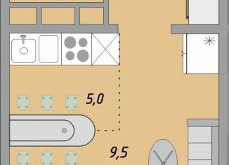 Продается однокомнатная квартира, 25.2 м2, Оренбург, жилой комплекс Осенний Лист, 1, ЖК Осенний Лист