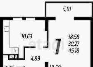 Продам 1-комнатную квартиру, 45.2 м2, Саратов, Лунная улица, 25Б, Ленинский район