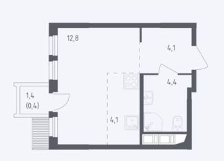 Квартира на продажу студия, 25.8 м2, Мытищи, жилой комплекс Мытищи Парк, к1, ЖК Мытищи Парк