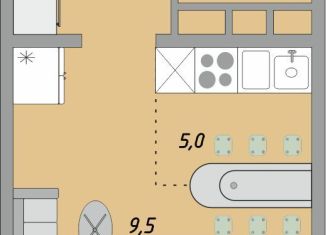 Продам однокомнатную квартиру, 25.1 м2, Оренбург, жилой комплекс Осенний Лист, 1, ЖК Осенний Лист