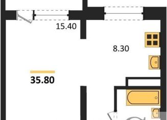 Продается однокомнатная квартира, 35.8 м2, Новосибирск, улица Николая Островского, 195/1, ЖК Галактика