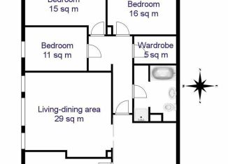 Сдается в аренду четырехкомнатная квартира, 140 м2, Москва, Троицкая улица, 8, Троицкая улица